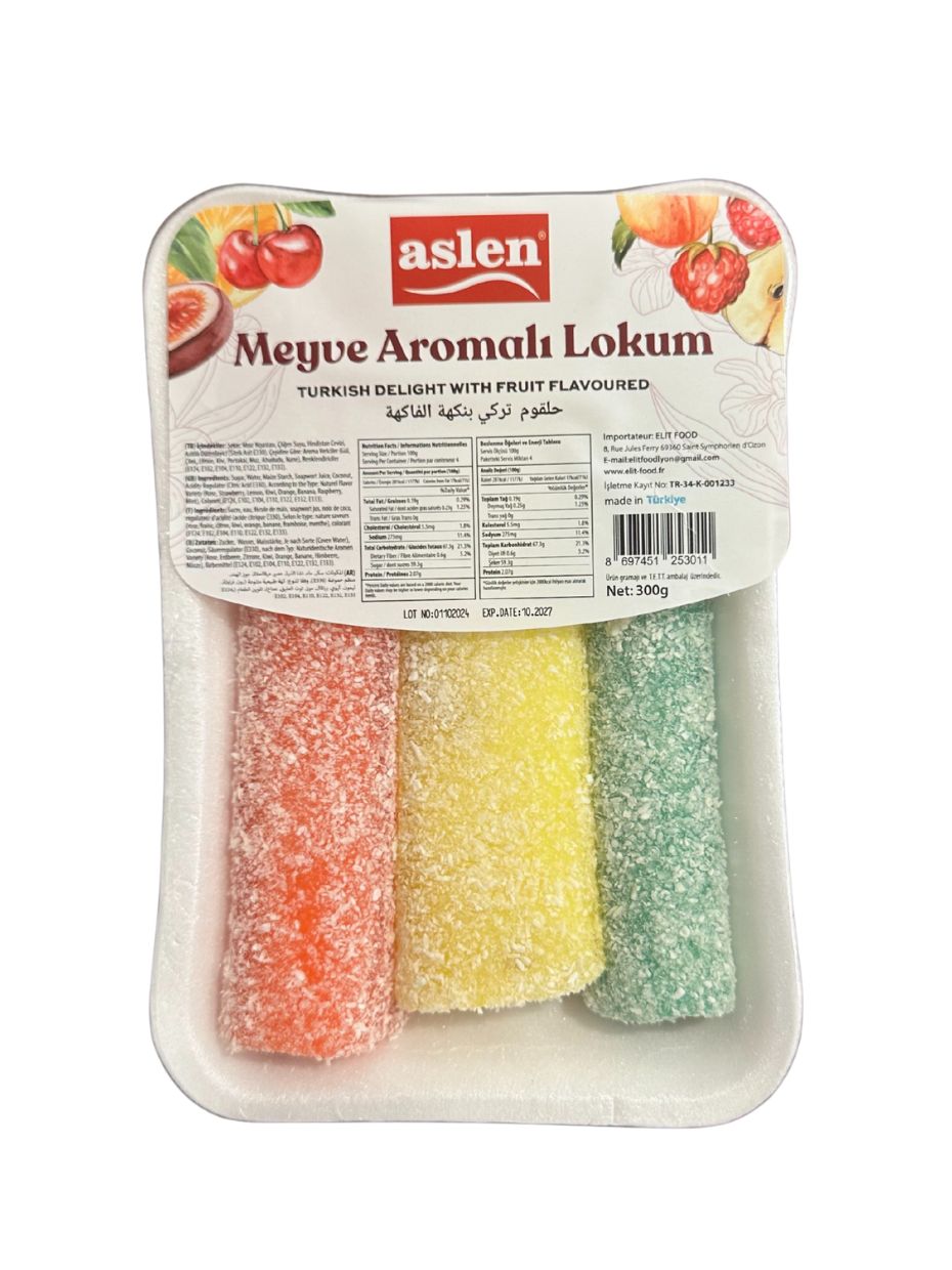 Lokum roulé Aslen aux arômes de fruits 300 g 300,0 g