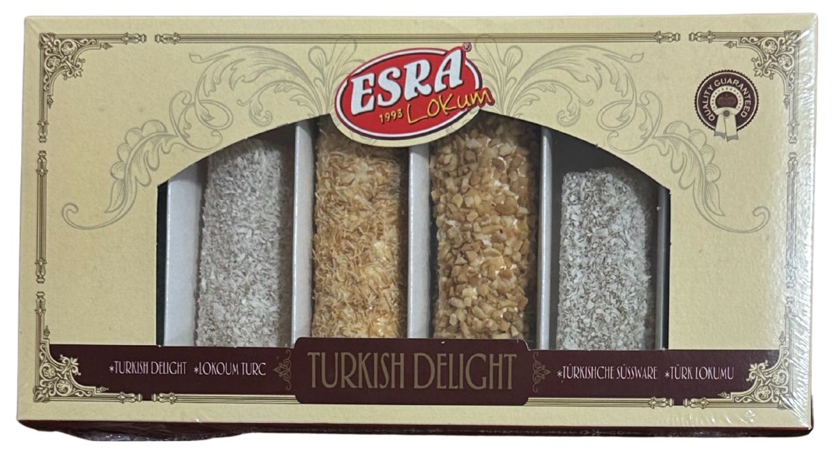 lokum roulés aux saveurs variés 350g, Esra 350,0 g