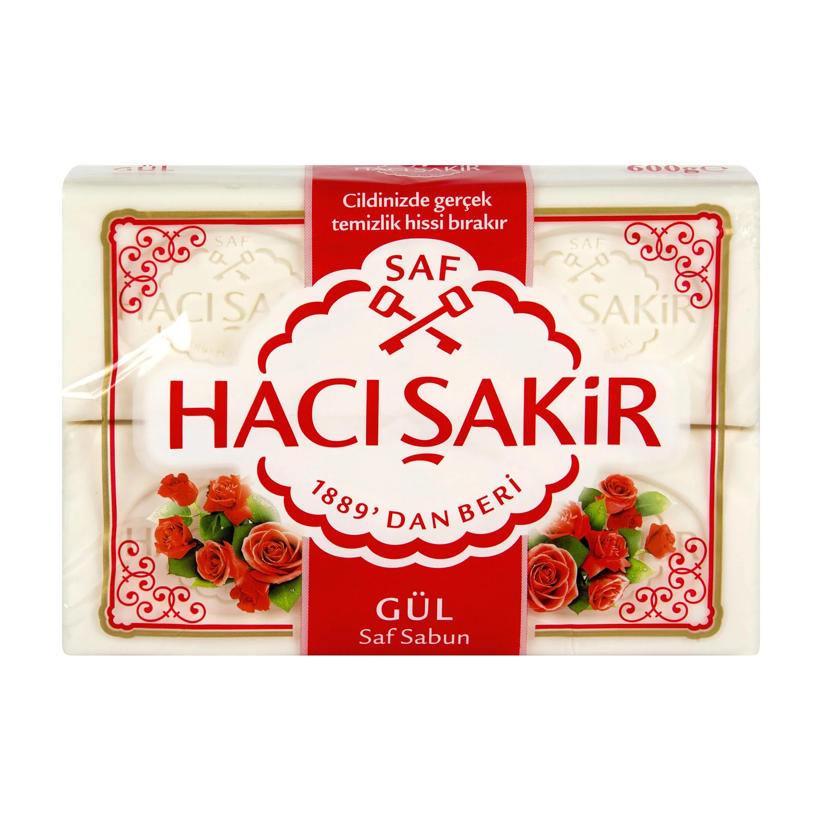 Savon solide à la Rose, Hacı Sakir lot de 4 4,0 unité