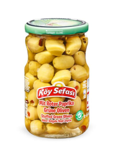 olives vertes poivron en verre 700g, Koy Sefasi 700,0 g